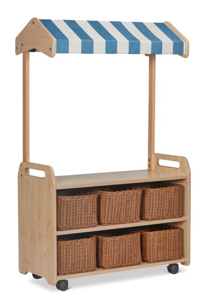 Natura Mobiles Regal M, mit Aufsatz-Markise, B 90 cm, 6 Behälter